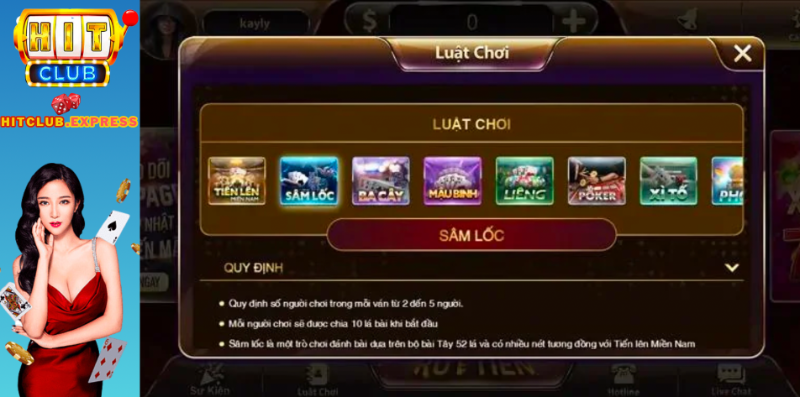 Luật chơi Sâm HitClub