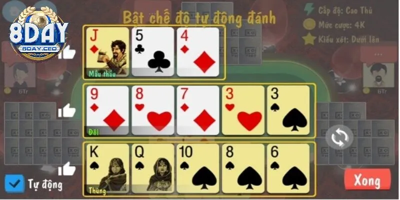 Cách chơi game Mậu Binh online 8Day chuẩn xác