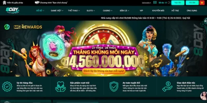 Kho game cá cược bất tận chỉ có tại về chúng tôi 8Day