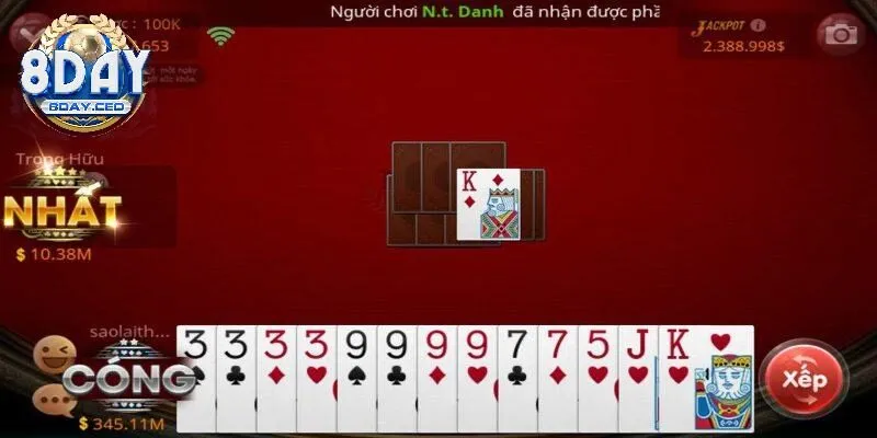 Game bài Tiến Lên quen thuộc với nhiều cược thủ