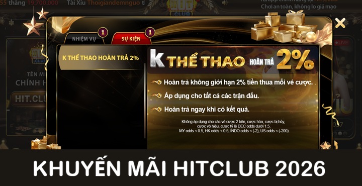 Cập nhật mới nhất về khuyến mãi Hitclub 2026