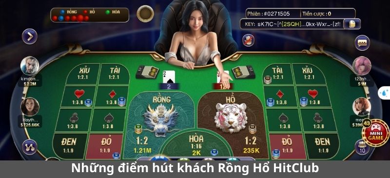 Những điểm hút khách Rồng Hổ HitClub